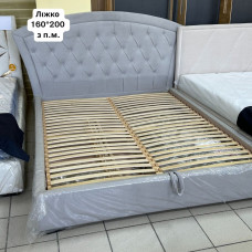 Ліжко Вінсенто 160*200 з п.м. (велюр сірий)